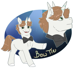 Size: 2610x2409 | Tagged: safe, artist:jeshh, oc, oc only, pony, unicorn, bowtie, colt, high res, male, simple background, solo, transparent background