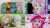 Size: 1280x720 | Tagged: safe, edit, edited screencap, editor:quoterific, screencap, fluttershy, ray, sunset shimmer, equestria girls, g4, my little pony equestria girls: summertime shorts, pet project, clothes, cute, cutie mark, cutie mark on clothes, female, hairpin, male, open mouth, shimmerbetes, shyabetes, tank top