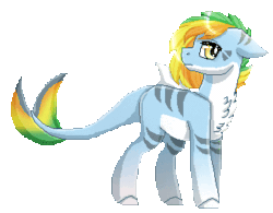 Size: 344x269 | Tagged: safe, artist:inspiredpixels, oc, oc only, original species, pony, shark, shark pony, animated, chest fluff, floppy ears, gif, simple background, solo, standing, transparent background