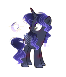 Size: 1076x1256 | Tagged: safe, artist:moonnightshadow-mlp, oc, oc only, oc:mythical moon, alicorn, pony, base used, female, mare, offspring, parent:king sombra, parent:princess luna, parents:lumbra, simple background, solo, transparent background