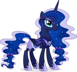 Size: 5800x5396 | Tagged: safe, artist:inaactive, princess luna, alicorn, pony, g4, absurd resolution, armor, female, frown, mare, night guard armor, simple background, solo, transparent background, vector