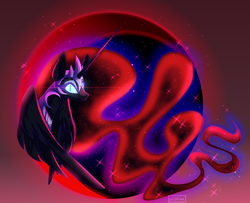 Size: 4300x3500 | Tagged: safe, artist:celes-969, nightmare moon, alicorn, pony, g4, nightmare blood moon, solo