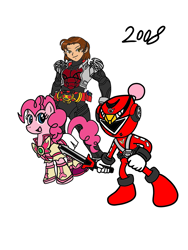 Size: 2121x2828 | Tagged: safe, artist:omegaridersangou, pinkie pie, g4, bomberman, cure dream, digimon, digimon savers, engine sentai go-onger, high res, kamen rider, kamen rider kiva, marcus damon, power rangers, power rangers rpm, precure, pretty cure, red ranger, super sentai, yes precure 5 gogo