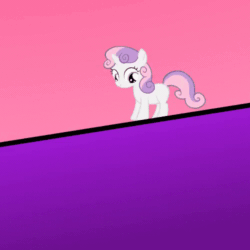 Size: 500x500 | Tagged: safe, artist:axelp, sweetie belle, pony, unicorn, g4, abstract background, animated, gif, perfect loop, solo