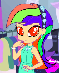Size: 676x840 | Tagged: safe, artist:shafiqhafizi70, oc, oc only, equestria girls, g4, 1000 hours in ms paint, female, human coloration, looking at you, photo, smiling, smiling at you, solo, zeinab mlp