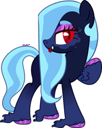Size: 1513x1904 | Tagged: safe, artist:kurosawakuro, oc, oc only, earth pony, pony, base used, fangs, female, long feather, mare, offspring, parent:arctic lily, parent:crystal beau, simple background, slit pupils, solo, transparent background, unshorn fetlocks
