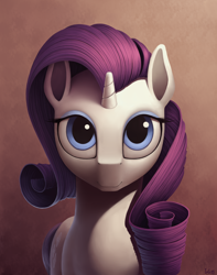 Size: 1320x1672 | Tagged: safe, artist:ivg89, rarity, pony, unicorn, female, looking at you, mare, revised, solo