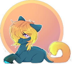 Size: 2630x2338 | Tagged: safe, artist:_spacemonkeyz_, oc, oc only, pony, cat ears, cat tail, high res, solo