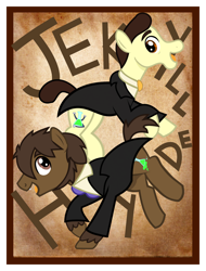 Size: 1280x1683 | Tagged: safe, artist:mr100dragon100, earth pony, pony, dr jekyll and mr hyde, hyde, jekyll, male, stallion