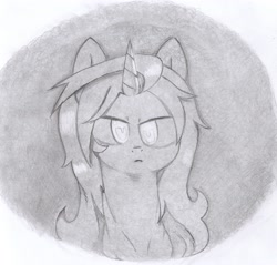 Size: 4463x4263 | Tagged: safe, artist:foxtrot3, oc, oc only, oc:matin bell, pony, unicorn, colorless, shading, solo