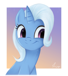 Size: 2103x2346 | Tagged: safe, artist:fladdrarblyg, trixie, pony, unicorn, g4, cute, diatrixes, high res, smiling, solo