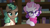 Size: 1280x720 | Tagged: safe, screencap, minty mocha, raspberry latte, earth pony, pony, unicorn, g4, my little pony: friendship is magic, season 8, the parent map, bookshelf, bookstore, clothes, female, glasses, mare, scarf, table