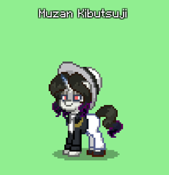 Size: 441x455 | Tagged: safe, pony, unicorn, pony town, crossover, demon slayer, kimetsu no yaiba, male, muzan kibutsuji, ponified, solo