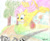 Size: 1280x1039 | Tagged: safe, artist:pianoflagerag, fluttershy, pegasus, pony, raccoon, g4, atg 2021, bag, bandage, blood, emergency, flying, forest, injured, lying down, newbie artist training grounds, on back, path, swollen, traditional art