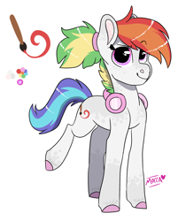 Size: 1574x1960 | Tagged: safe, artist:moccabliss, oc, oc only, oc:artie tart, earth pony, pony, female, mare, simple background, solo, white background