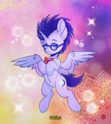 Size: 1280x1434 | Tagged: safe, artist:pierogarts, oc, oc only, alicorn, pony, 90s anime, alicorn oc, full body, horn, male, solo, stallion, wings