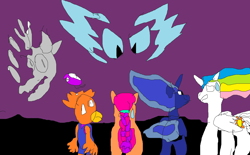 Size: 10008x6192 | Tagged: safe, artist:willtheraven1, princess celestia, princess luna, twilight sparkle, equestria girls, g4, g5, darklight sparkle, evil twilight, midnight sparkle, twilight is anakin