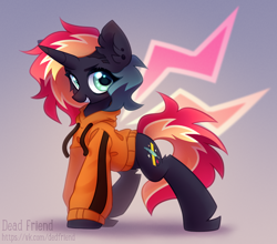 Size: 3404x3000 | Tagged: safe, artist:dedfriend, oc, oc only, pony, unicorn, clothes, high res, solo