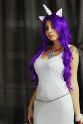Size: 1007x1500 | Tagged: safe, artist:evening_rose, rarity, human, g4, clothes, cosplay, costume, irl, irl human, jewelry, necklace, photo