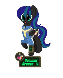 Size: 904x1116 | Tagged: artist needed, safe, oc, oc:summer breeze (pegasus), fallout equestria, clothes, jumpsuit, pipbuck, vault suit