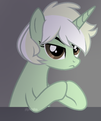 Size: 640x768 | Tagged: safe, artist:pigeorgien, oc, oc only, oc:trefoil clover, pony, unicorn, base used, female, mare, serious, serious face, show accurate, solo