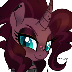 Size: 1000x1000 | Tagged: safe, artist:renhorse, oc, oc only, oc:velvet delight, pony, unicorn, bust, female, mare, portrait, simple background, solo, transparent background