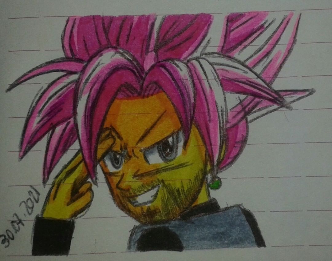 How to Draw Goku Black SSJ Rose - Como desenhar Goku Black SSJ