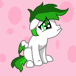 Size: 300x300 | Tagged: safe, artist:joan-grace, oc, oc only, pegasus, pony, abstract background, frown, male, pegasus oc, sad, solo, stallion, two toned wings, wings