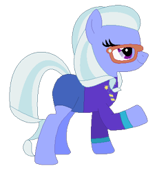 Size: 366x402 | Tagged: safe, artist:firestarartist, artist:user15432, sugarcoat, earth pony, pony, equestria girls, g4, base used, clothes, cutie mark, cutie mark on clothes, equestria girls ponified, glasses, leotard, olympics, ponified, raised hoof, simple background, solo, sports, sports outfit, sporty style, swimsuit, transparent background