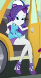 Size: 300x567 | Tagged: safe, screencap, rarity, equestria girls, fomo, g4, my little pony equestria girls: better together, cropped, legs, rarity peplum dress, taxi