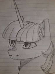 Size: 3000x4000 | Tagged: safe, artist:mrscroup, artist:mustaphatr, twilight sparkle, alicorn, pony, equestria at war mod, g4, female, lined paper, solo, traditional art, twilight sparkle (alicorn)