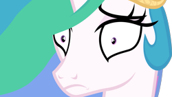 Size: 1867x1050 | Tagged: safe, artist:anonymouspotato, derpibooru exclusive, princess celestia, alicorn, pony, g4, cannot unsee, frown, simple background, solo, transparent background, vector, zoomed in