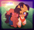 Size: 2500x2200 | Tagged: safe, artist:snakeythingy, saffron masala, oc, oc:sketchy dupe, earth pony, pony, unicorn, g4, canon x oc, high res, nuzzling, sketchffron, story included, sunset