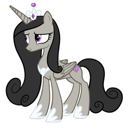 Size: 1600x1600 | Tagged: safe, artist:blah23z, edit, vector edit, octavia melody, princess cadance, alicorn, pony, g4, alicornified, concave belly, female, mare, palette swap, race swap, recolor, simple background, slender, solo, thin, transparent background, vector