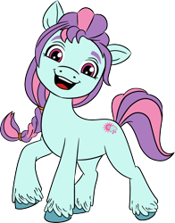 Size: 1008x1287 | Tagged: safe, sunny flare, sunny starscout, earth pony, pony, equestria girls, g4, g5, equestria girls to g5, female, looking at you, mare, namesake, open mouth, palette swap, pun, raised hoof, recolor, simple background, smiling, starry eyes, transparent background, visual pun, wingding eyes