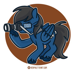 Size: 929x860 | Tagged: safe, artist:redpalette, oc, oc only, pegasus, pony, camera, solo