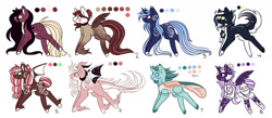 Size: 1737x757 | Tagged: safe, artist:inspiredpixels, oc, oc only, changedling, changeling, pony, adoptable