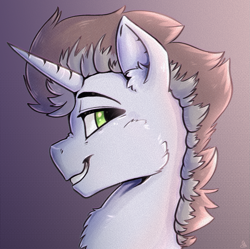 Size: 1199x1193 | Tagged: artist needed, source needed, safe, oc, oc only, oc:grey shore, pony, unicorn, solo
