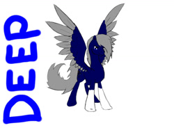 Size: 1043x766 | Tagged: safe, artist:joan-grace, oc, oc only, pegasus, pony, coat markings, male, pegasus oc, socks (coat markings), solo, stallion, two toned wings, wings