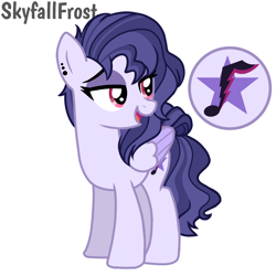 Size: 1448x1448 | Tagged: safe, artist:skyfallfrost, oc, oc only, oc:purple moonlight, pegasus, pony, female, mare, simple background, solo, white background