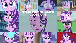Size: 1280x721 | Tagged: safe, edit, edited screencap, editor:quoterific, screencap, snowfall frost, starlight glimmer, pony, unicorn, a royal problem, equestria girls, equestria girls specials, g4, marks for effort, my little pony equestria girls: mirror magic, road to friendship, season 5, season 6, season 8, season 9, the cutie map, the cutie re-mark, the ending of the end, :i, angry, close-up, cute, evil smile, evil starlight, floppy ears, gee i don't know, glimmerbetes, glowing horn, grin, horn, i mean i see, looking at you, nightmare, put it on my tab, quiet, ragelight glimmer, s5 starlight, screaming, smiling, twilight's castle