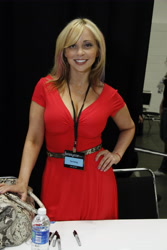 Size: 3456x5184 | Tagged: safe, human, bronycon, bronycon 2012, hand on hip, irl, irl human, photo, smiling, tara strong, voice actor, water bottle