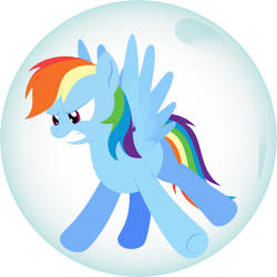 Size: 2600x2600 | Tagged: safe, artist:alexdti, rainbow dash, pegasus, pony, g4, my little pony: friendship is magic, twilight's kingdom, bubble, female, gritted teeth, high res, magic, simple background, solo, teeth, transparent background