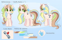 Size: 3238x2105 | Tagged: safe, artist:2pandita, oc, oc only, oc:sluffy notes, pony, unicorn, female, high res, mare, reference sheet, solo