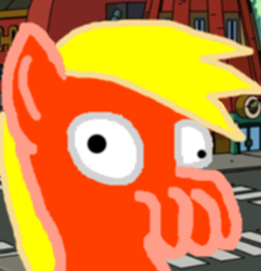 Size: 289x300 | Tagged: safe, artist:gsomv, derpy hooves, g4, 1000 hours in ms paint, crossover, futurama, male, solo, zoidberg