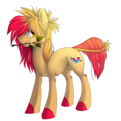 Size: 2479x2475 | Tagged: safe, artist:makaronder, oc, oc only, earth pony, pony, high res, mouth hold, simple background, solo, transparent background, twig
