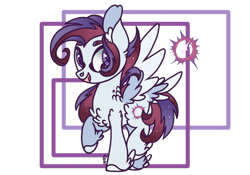 Size: 1600x1118 | Tagged: safe, artist:caramelbolt24, oc, oc only, pegasus, pony, chest fluff, ear fluff, ethereal mane, feathered fetlocks, magical lesbian spawn, offspring, open mouth, parent:rainbow dash, parent:rarity, parents:raridash, pegasus oc, raised hoof, simple background, solo, starry mane, story included, transparent background