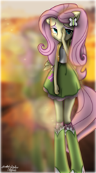 Size: 2663x4789 | Tagged: safe, artist:php178, derpibooru exclusive, fluttershy, equestria girls, g4, my little pony: the movie, .svg available, backpack, blurry, blurry background, boots, butterfly hairpin, clothes, colored pupils, despair, eqg promo pose set, eyeshadow, hair tie, hairpin, hand, hiding face, high heel boots, high socks, inkscape, inspired by a song, inspired by another artist, lens flare, lidded eyes, long hair, looking at you, makeup, miserable, movie accurate, nc-tv signature, ponied up, pony ears, raised hand, road, sad, sad face, shading, shirt, shoes, signature, skirt, solo, song in the description, sorrow, summer, sunset, svg, tank top, vector, wallpaper, wings, zoom layer
