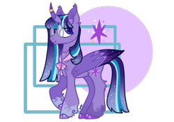 Size: 2388x1668 | Tagged: safe, artist:caramelbolt24, twilight sparkle, alicorn, pony, g4, alternate design, ethereal mane, female, glasses, horn, horn ring, mare, raised hoof, ring, simple background, smiling, solo, starry mane, starry wings, story included, transparent background, twilight sparkle (alicorn), wings