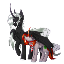 Size: 2500x2500 | Tagged: safe, artist:greenmaneheart, oc, oc only, oc:andy, oc:emily shadow, alicorn, pony, unicorn, duo, female, high res, hug, male, mare, simple background, stallion, transparent background, winghug, wings